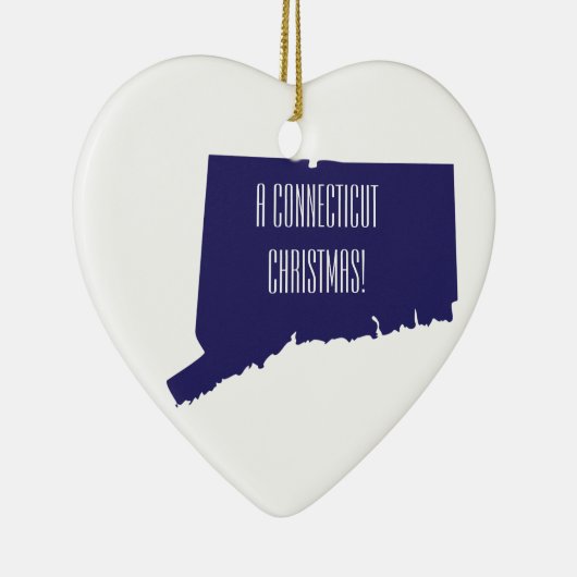 Aangepast Ornament voor Connecticut kerstmis (Rechts)