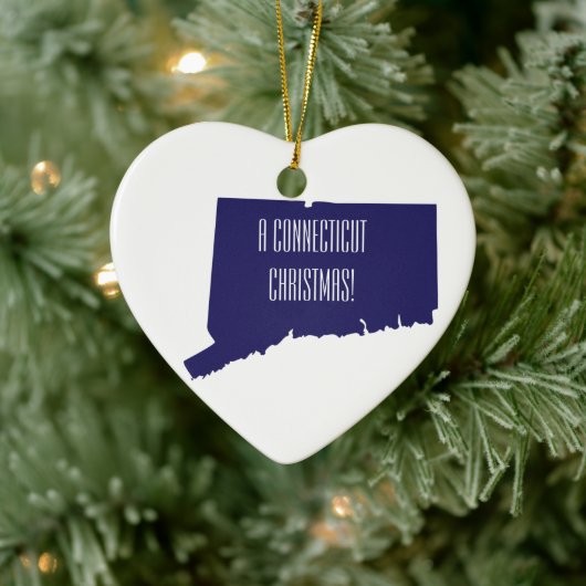 Aangepast Ornament voor Connecticut kerstmis (Boom)