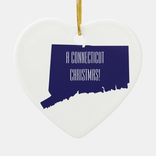 Aangepast Ornament voor Connecticut kerstmis (Voorkant)