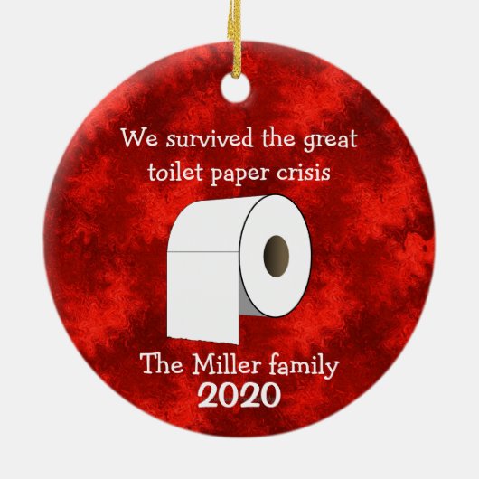 Aangepast Ornament voor de crisis in Toilet Paper (Achterkant)