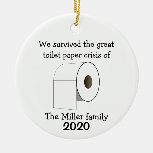 Aangepast Ornament voor de crisis in Toilet Paper (Voorkant)