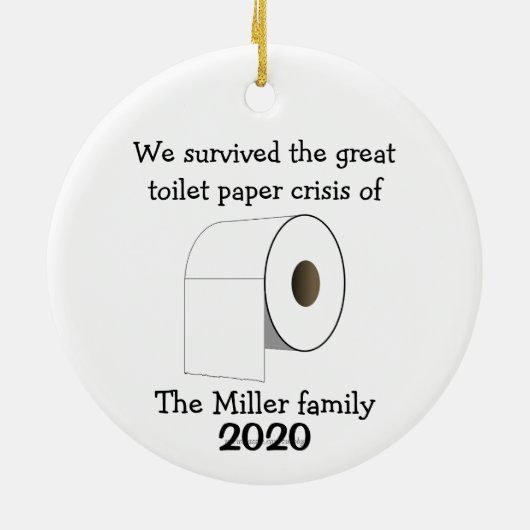 Aangepast Ornament voor de crisis in Toilet Paper (Achterkant)