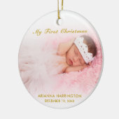 Aangepast Ornament voor eerste kerstmis voor baby' (Links)
