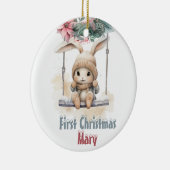 Aangepast Ornament voor eerste kerstmis voor baby' (Rechts)