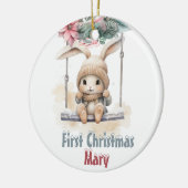 Aangepast Ornament voor eerste kerstmis voor baby' (Links)