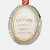 Aangepast Ornament voor Elegant Gold Holiday Round (Links)