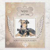 Aangepast Ornament voor herdenkingskeramiek Wijn Etiket (Enkel label)