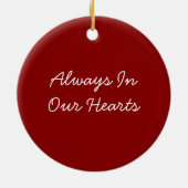 Aangepast Ornament voor herinnering foto-injectie (Achterkant)