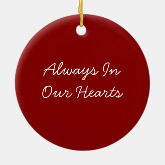 Aangepast Ornament voor herinnering foto-injectie (Achterkant)