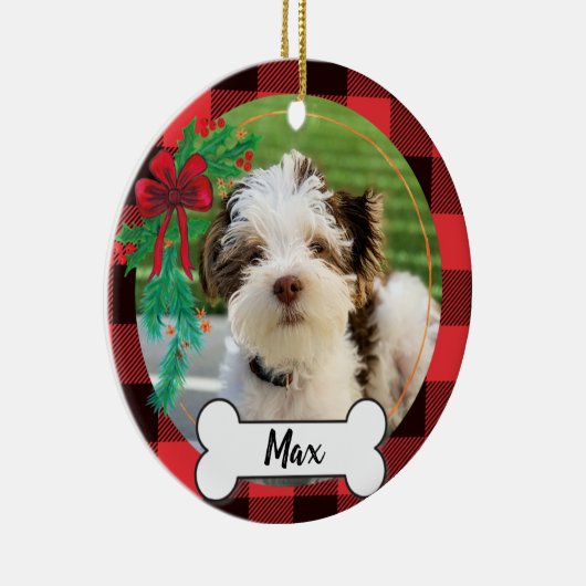 Aangepast Ornament voor honden met foto's (Rechts)