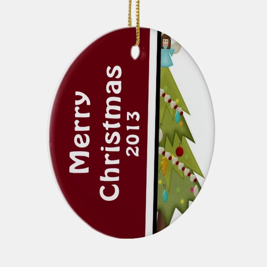 Aangepast Ornament voor kerstboomfoto's, aangepast (Rechts)