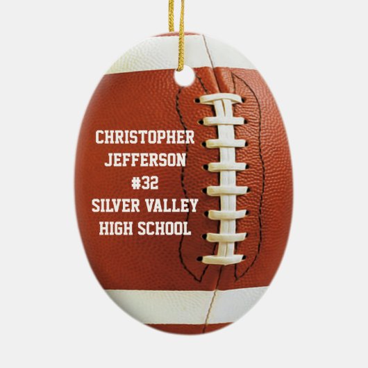 Aangepast Ornament voor Ovale Footballs (Achterkant)