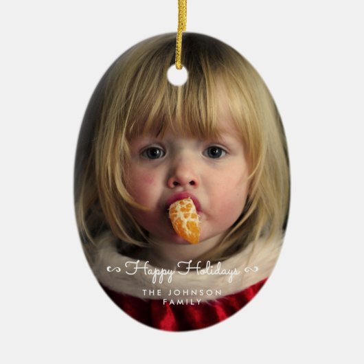 Aangepast Ornament voor Prettige feestdagen kerstb (Voorkant)