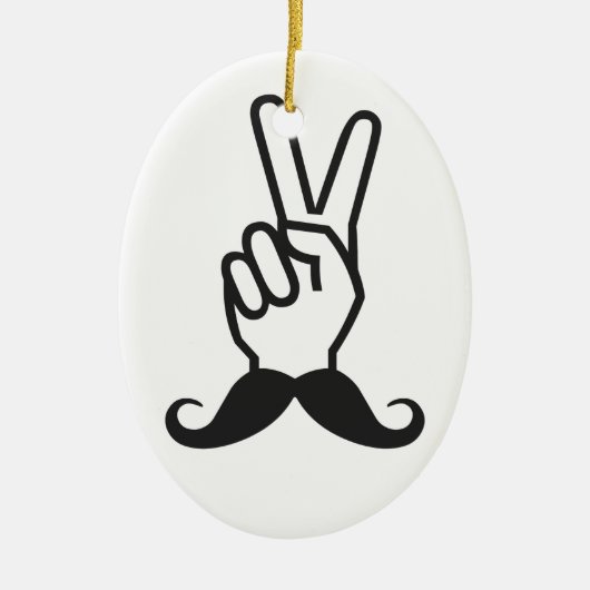 Aangepast ornament Winnende Mustache (Voorkant)