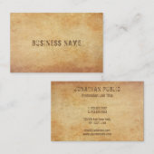 Aangepast oud papier ziet er vervormde tekst uit visitekaartje (Voorkant / Achterkant)