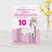 Aangepast ouderdomspensioen Grootdochter Birthday  Kaart (Gele Bloem)