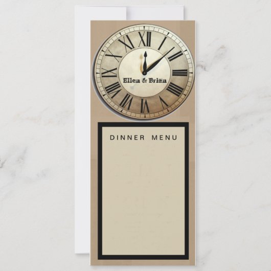 Aangepast oudjaarsavond trouwprogramma kaart (Voorkant)