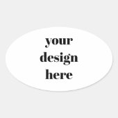 Aangepast Ovale Sticker (Voorkant)
