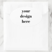 Aangepast Ovale Sticker (Tas)