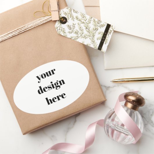 Aangepast Ovale Sticker (Geschenken)