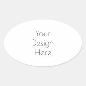 Aangepast Ovale Sticker (Voorkant)