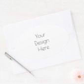 Aangepast Ovale Sticker (Envelop)