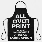 Aangepast over afdrukken Grote Apron BLACK Schort (Voorkant)