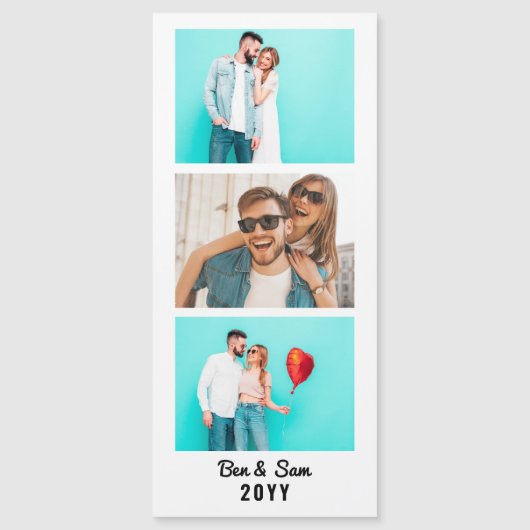 Aangepast paar foto Booth Strip Fridge Magnet (Voorkant)