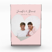 Aangepast paar foto-hoofdfoto Blush roze Jubileum Fotoblokken (Voorkant)