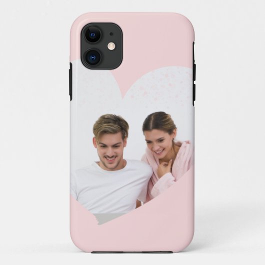 Aangepast paar foto-hoofdscherm Blush roze Case-Mate iPhone Case (Achterkant)