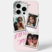 Aangepast paar Foto Monogram Naam Uw telefoonhoesj Case-Mate iPhone Case (Achterkant)