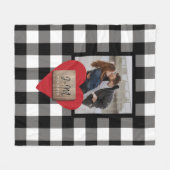 Aangepast paar foto naam initiaal verloving fleece deken (Voorkant (Horizontaal))