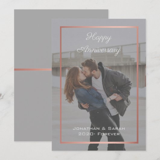 aangepast paar foto romantische liefde kaart (Voorkant / Achterkant)