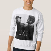 Aangepast paar foto Stijlvol zwart Abstract Trui (Voorkant)