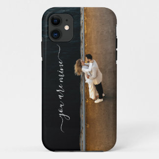 Aangepast paar Foto Tekst iPhone Case