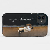 Aangepast paar Foto Tekst iPhone Case (Achterkant (horizontaal))