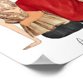 Aangepast paar gepersonaliseerd portret poster (Hoek)