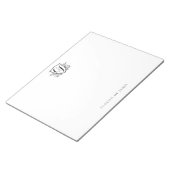 Aangepast paar kaartjes monogram crème groot notitieblok (Schuin)