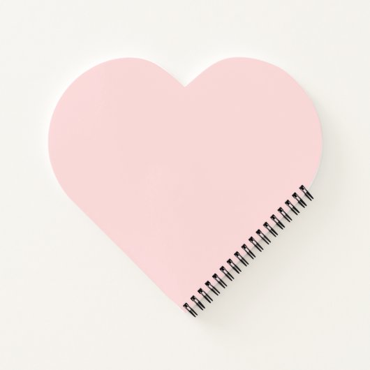 Aangepast paar PhotoHeart Blush Pink Notitieboek (Achterkant)
