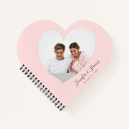 Aangepast paar PhotoHeart Blush Pink Notitieboek