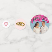 Aangepast paar tropische Floral bruiloft Confetti (Achterkanten)