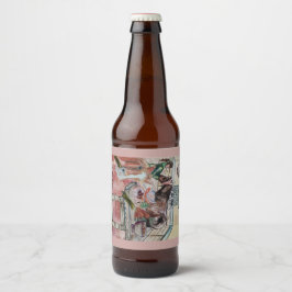 Aangepast paard goodies label bier etiket