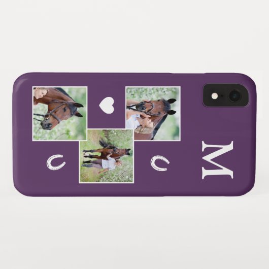 Aangepast paardenfotocollage paard Case-Mate iPhone case (Achterkant (horizontaal))