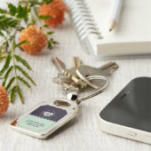 Aangepast Paars Aged Care-promotiemateriaal Logo Sleutelhanger (Zijkant)