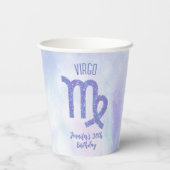 Aangepast Paars antibioticum geboortedag Cute Cust Papieren Bekers (Achterkant)