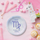 Aangepast Paars antibioticum geboortedag Cute Cust Papieren Bordje (Feest)