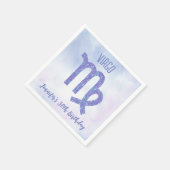 Aangepast Paars antibioticum geboortedag Cute Cust Servet (Hoek)