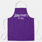 Aangepast Paars Apron Schort (Voorkant)
