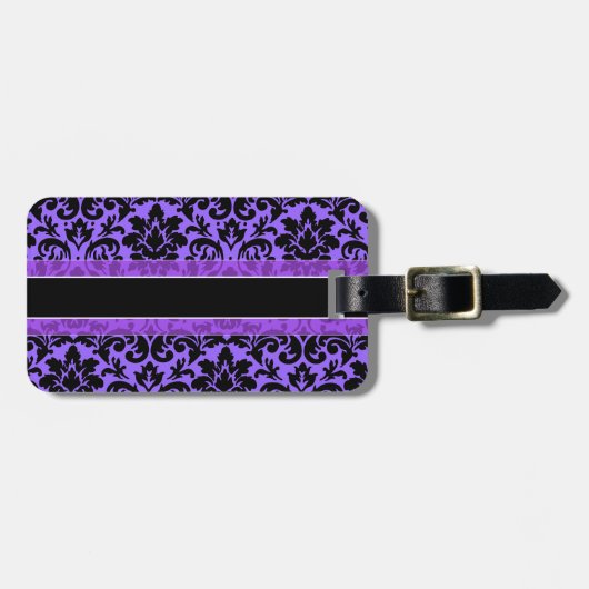 Aangepast Paars Bagagelabel (Voorkant horizontaal)
