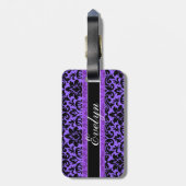 Aangepast Paars Bagagelabel (Achterkant verticaal)